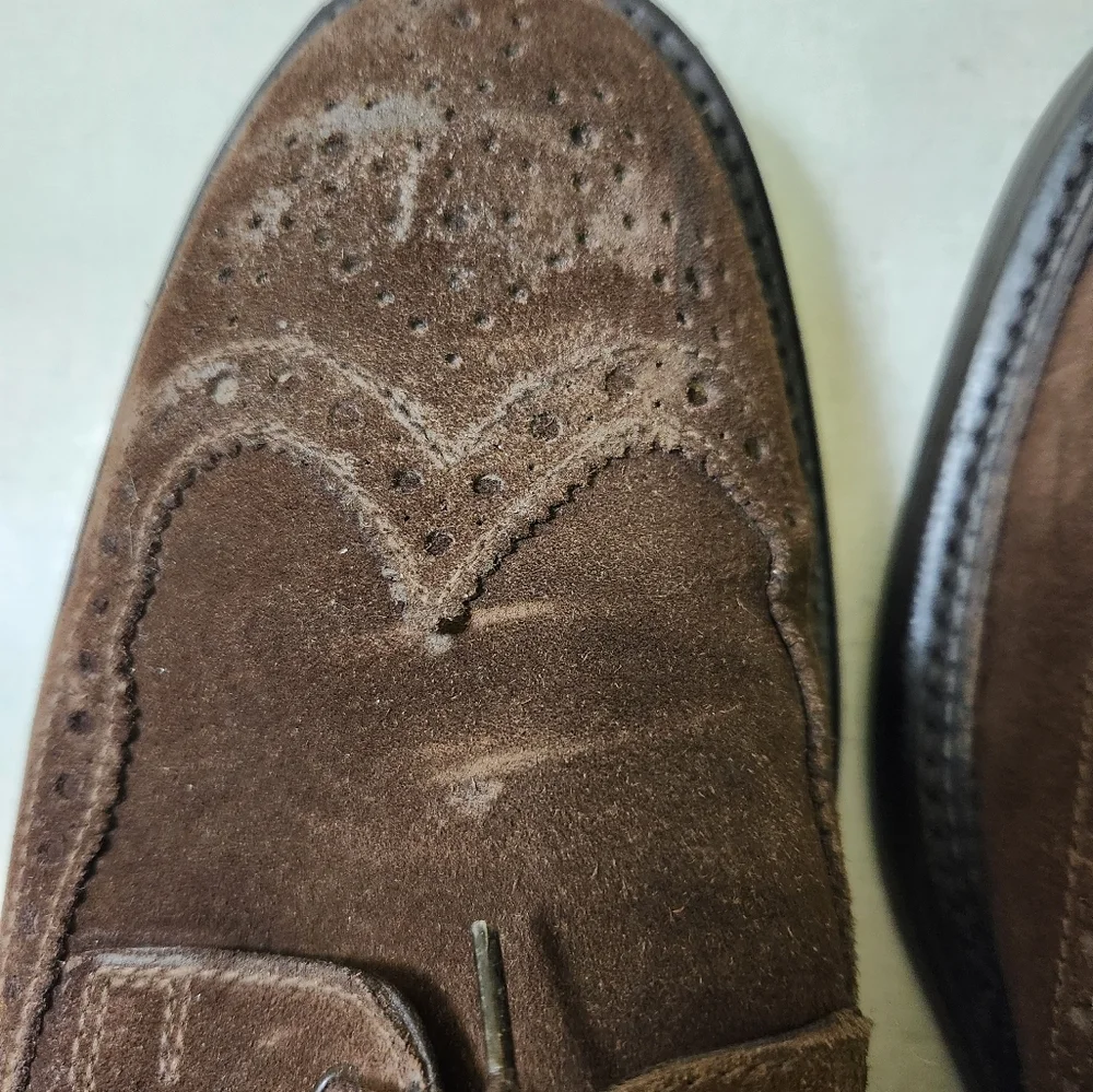 Campanile Brown Suede Men's Lace Up Oxfords, Size 10